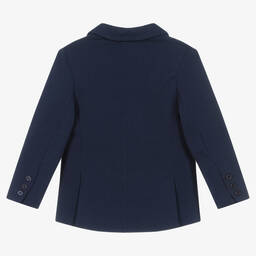 Tutto Piccolo-جاكيت بلايزر مزيج قطن جيرسي لون كحلي للأولاد | Childrensalon Outlet