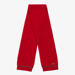 Tutto Piccolo-Красная трикотажная шапка и шарф | Childrensalon Outlet