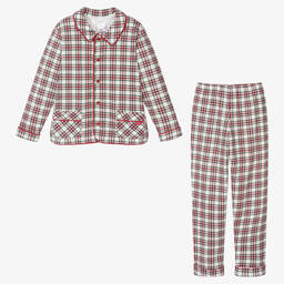 Tutto Piccolo-Boys Red & Green Check Cotton Pyjamas | Childrensalon Outlet