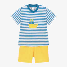 Tutto Piccolo-Летний полосатый хлопковый комплект для мальчиков | Childrensalon Outlet