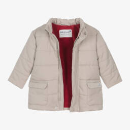 Tutto Piccolo-Boys Taupe Quilted Jacket | Childrensalon Outlet
