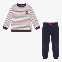 Tutto Piccolo-Бело-синий спортивный костюм для мальчиков | Childrensalon Outlet