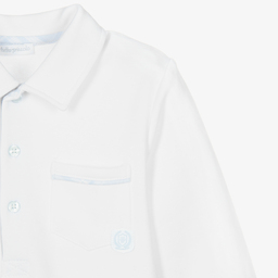 Tutto Piccolo-Boys White Cotton Polo Shirt | Childrensalon Outlet