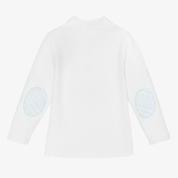 Tutto Piccolo-Boys White Cotton Polo Shirt | Childrensalon Outlet
