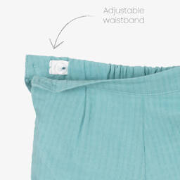 Tutto Piccolo-طقم شورت أطفال ولادي قطن جيرسي لون أبيض وأزرق | Childrensalon Outlet