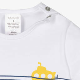 Tutto Piccolo-Boys Yellow Stripe Cotton Shorts Set | Childrensalon Outlet