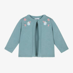 Tutto Piccolo-كارديغان محبوك لون أخضر للبنات | Childrensalon Outlet