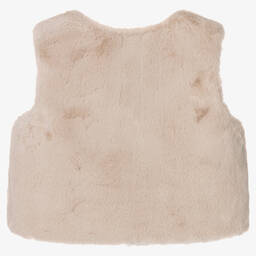 Tutto Piccolo-جيليه فرو صناعي لون بيج للبنات | Childrensalon Outlet