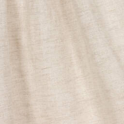 Tutto Piccolo-Girls Beige Linen & Cotton Dress | Childrensalon Outlet