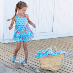 Tutto Piccolo-Girls Beige Straw Bag (54cm) | Childrensalon Outlet