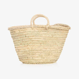 Tutto Piccolo-Girls Beige Straw Bag (54cm) | Childrensalon Outlet