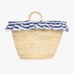 Tutto Piccolo-Girls Beige Straw Bag (54cm) | Childrensalon Outlet