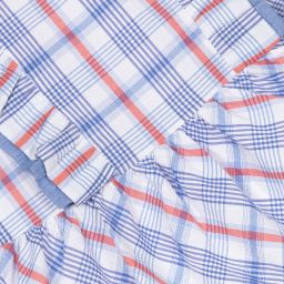 Tutto Piccolo-Голубое платье в клетку для девочек | Childrensalon Outlet