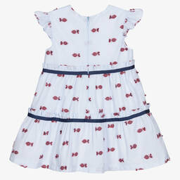 Tutto Piccolo-فستان مزيج قطن لون أزرق فاتح | Childrensalon Outlet