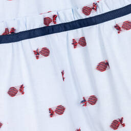 Tutto Piccolo-فستان مزيج قطن لون أزرق فاتح | Childrensalon Outlet