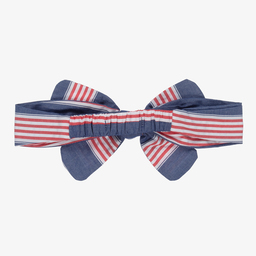 Tutto Piccolo-Синяя хлопковая повязка на голову для девочек | Childrensalon Outlet