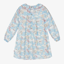 Tutto Piccolo-Girls Blue Viscose Dress Set | Childrensalon Outlet