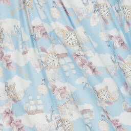 Tutto Piccolo-Girls Blue Viscose Dress Set | Childrensalon Outlet