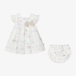 Tutto Piccolo-Girls Blue & White Nautical Dress | Childrensalon Outlet