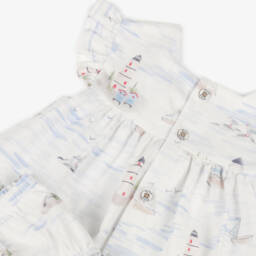 Tutto Piccolo-Girls Blue & White Nautical Dress | Childrensalon Outlet