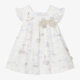 Tutto Piccolo-Girls Blue & White Nautical Dress | Childrensalon Outlet