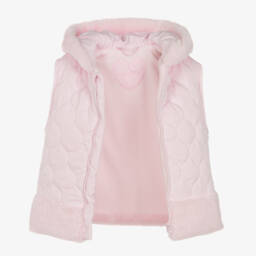 Tutto Piccolo-Girls Blush Quilted Hooded Vest | Childrensalon Outlet