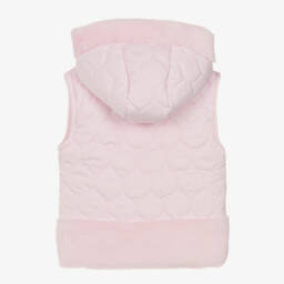 Tutto Piccolo-Girls Blush Quilted Hooded Vest | Childrensalon Outlet