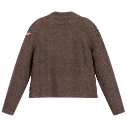 Tutto Piccolo-Girls Brown Floral Cardigan | Childrensalon Outlet