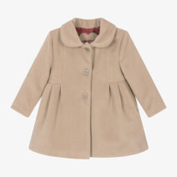 Tutto Piccolo-Girls Classic Beige Felted Overcoat | Childrensalon Outlet