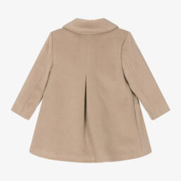 Tutto Piccolo-Girls Classic Beige Felted Overcoat | Childrensalon Outlet
