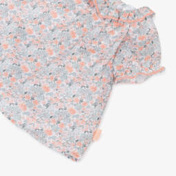 Tutto Piccolo-Коралловое платье с цветочным узором и трусики для девочек | Childrensalon Outlet