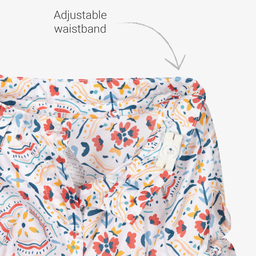 Tutto Piccolo-طقم شورت وتوب قطن لون أبيض وأحمر للبنات | Childrensalon Outlet