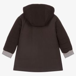 Tutto Piccolo-Girls Dark Grey Padded Coat | Childrensalon Outlet