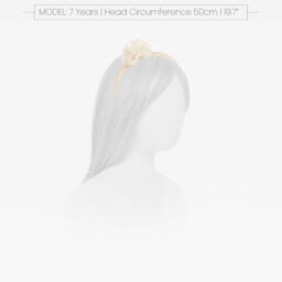 Tutto Piccolo-طوق شعر عاجي أنيق للبنات مزين بالورود | Childrensalon Outlet