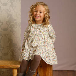 Tutto Piccolo-Платье в цветочек с колготками для девочек | Childrensalon Outlet