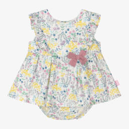 Tutto Piccolo-Girls Floral Pink & Yellow Dress | Childrensalon Outlet