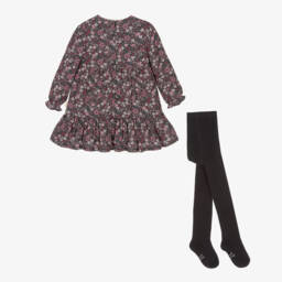 Tutto Piccolo-Girls Floral Print Dress Ensemble | Childrensalon Outlet