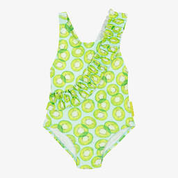 Tutto Piccolo-Girls Green Kiwi Swimsuit | Childrensalon Outlet