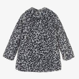 Tutto Piccolo-Girls Grey Faux Fur Coat | Childrensalon Outlet