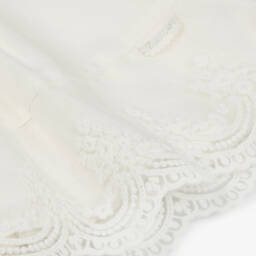 Tutto Piccolo-Кремовый льняной комплект с чепчиком для девочек | Childrensalon Outlet