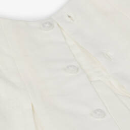 Tutto Piccolo-Кремовый льняной комплект с чепчиком для девочек | Childrensalon Outlet