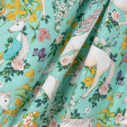 Tutto Piccolo-Girls Mint Green Cotton Dress | Childrensalon Outlet