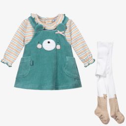 Tutto Piccolo-Girls Pinafore Dress Set | Childrensalon Outlet