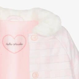 Tutto Piccolo-Розовое пальто в клетку для девочек | Childrensalon Outlet