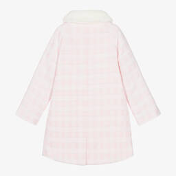 Tutto Piccolo-Розовое пальто в клетку для девочек | Childrensalon Outlet
