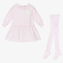 Tutto Piccolo-طقم فستان أطفال بناتي قطن تويل لون زهري | Childrensalon Outlet