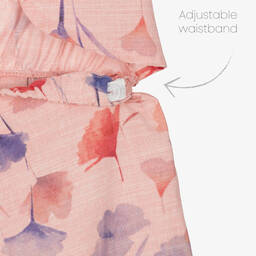 Tutto Piccolo-بلاي سوت مزيج قطن لون زهري بطبعة ورود للبنات | Childrensalon Outlet