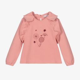 Tutto Piccolo-Girls Pink Cotton Jersey Top | Childrensalon Outlet