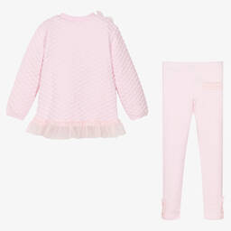 Tutto Piccolo-طقم ليغنغز قطن جيرسي لون زهري للبنات | Childrensalon Outlet