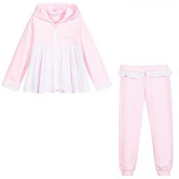 Tutto Piccolo-Розовый костюм с брюками из хлопка для девочек | Childrensalon Outlet
